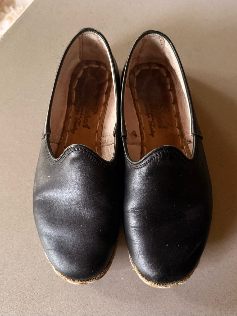 Sabahs Black leather slide